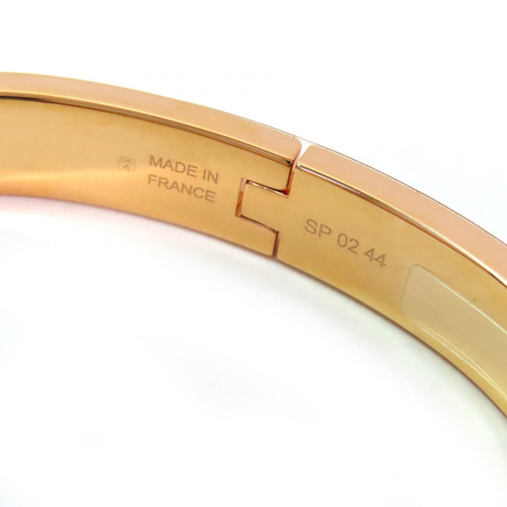 Pristine HERMES Bangle Mini Click Kelly bracelet Gold black Gold Plated Women