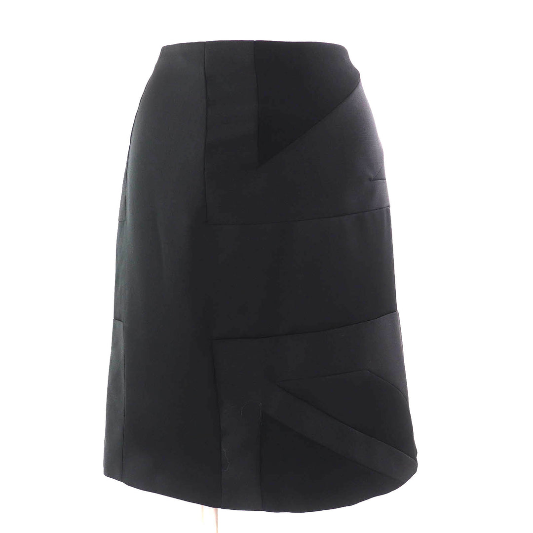 Pristine BURBERRY skirt Union Jack Asymmetrical black polyester Women 38 8046842
