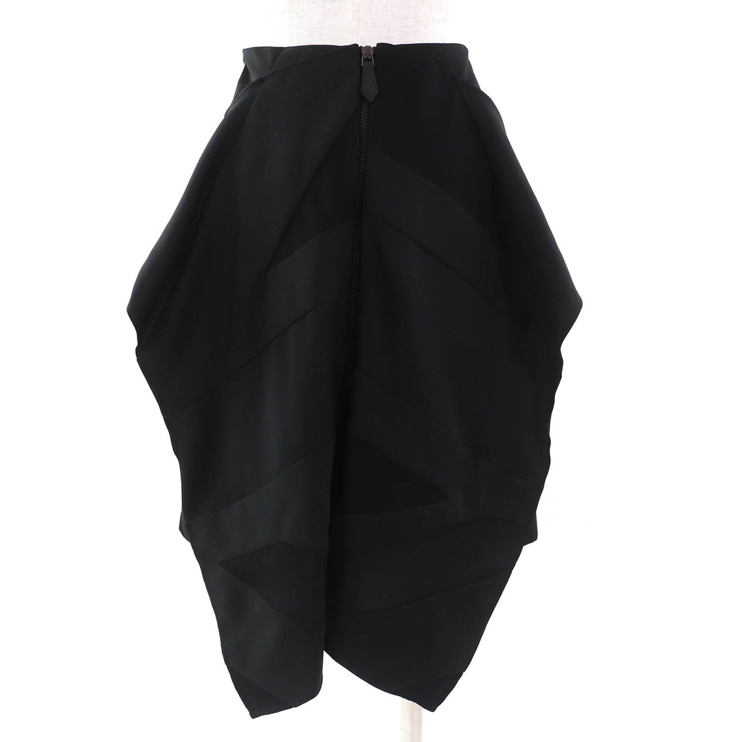Pristine BURBERRY skirt Union Jack Asymmetrical black polyester Women 38 8046842