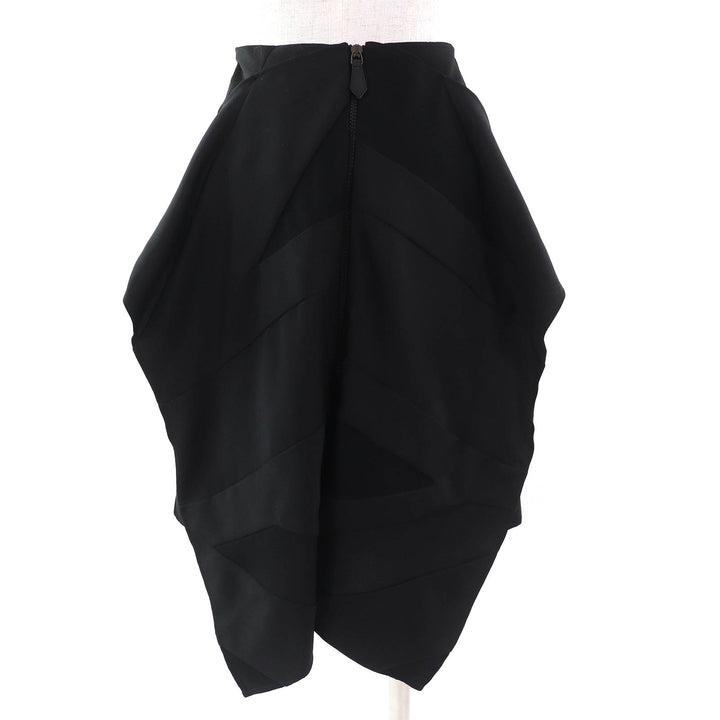 Pristine BURBERRY skirt Union Jack Asymmetrical black polyester Women 38 8046842