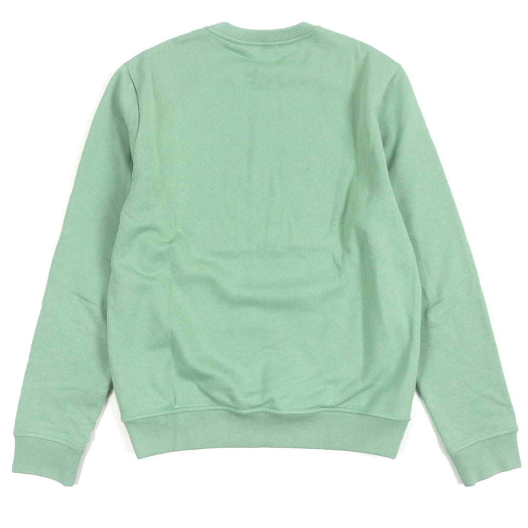 Excellent HERMES sweat Crew neck pullover with brushed lining green cotton mens S
