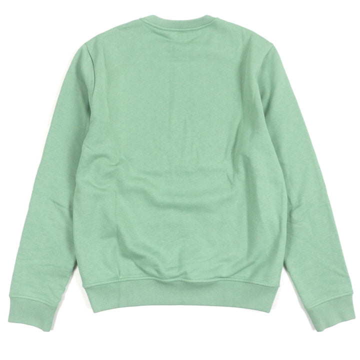 Excellent HERMES sweat Crew neck pullover with brushed lining green cotton mens S