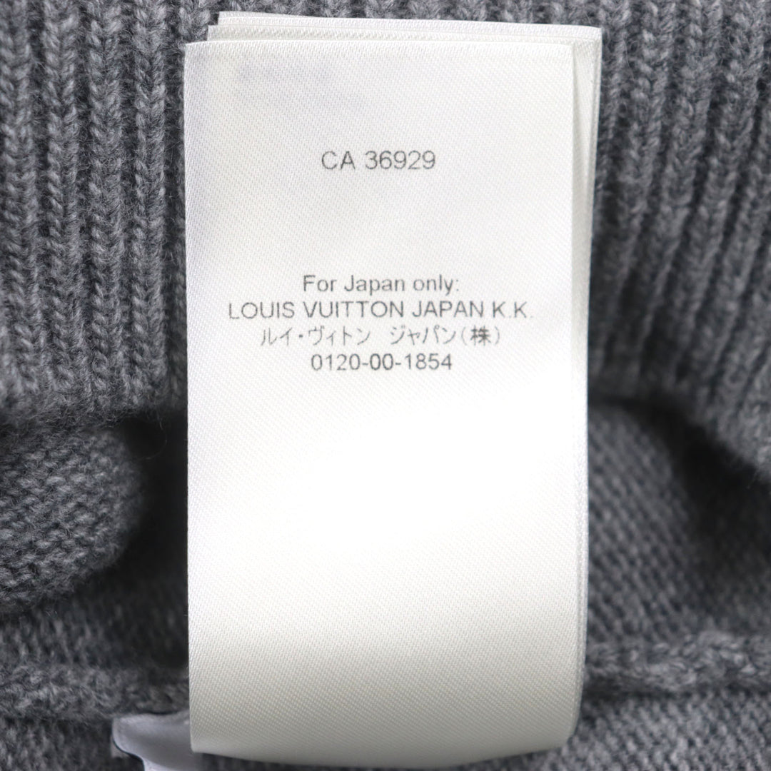 Great LOUIS VUITTON sweater Tiger Intarsia Amen Break Crewneck Knit gray wool mens S