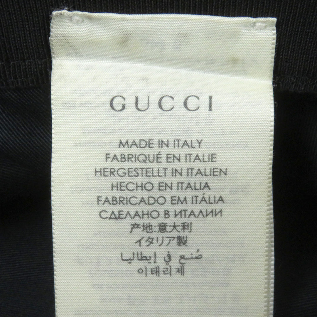 Great GUCCI hat GG canvas GG Marmont bucket black polyester mens 576587