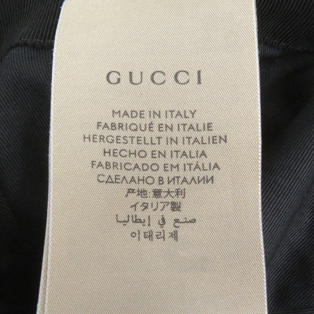 Excellent GUCCI cap GG Canvas Logo Patch Baseball black polyester mens 576253