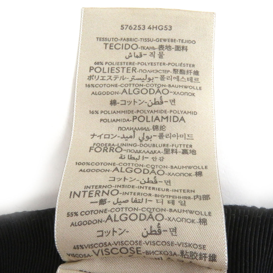 Excellent GUCCI cap GG Canvas Logo Patch Baseball black polyester mens 576253