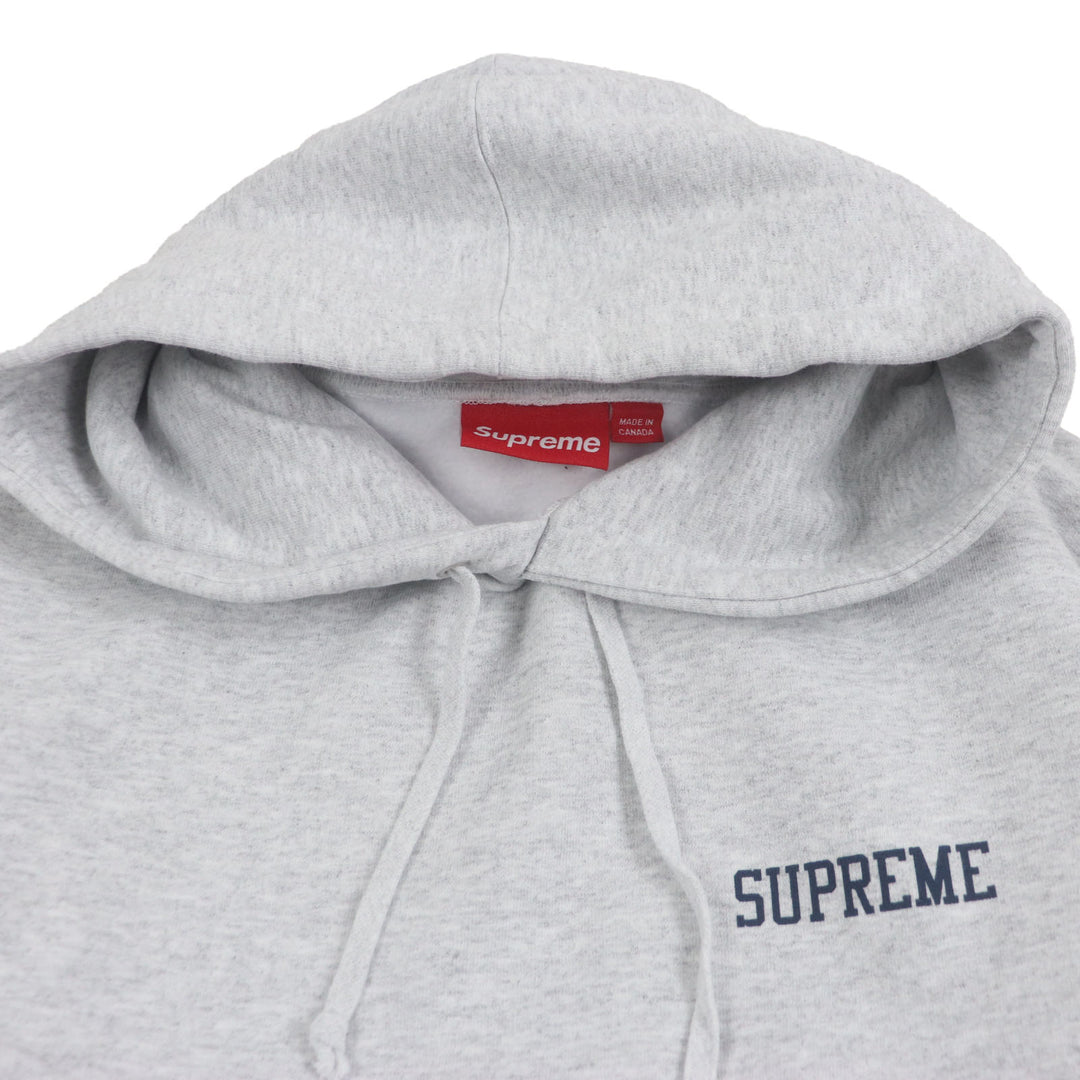 Excellent Supreme hoodie On God Hooded Sweatshist gray cotton mens M