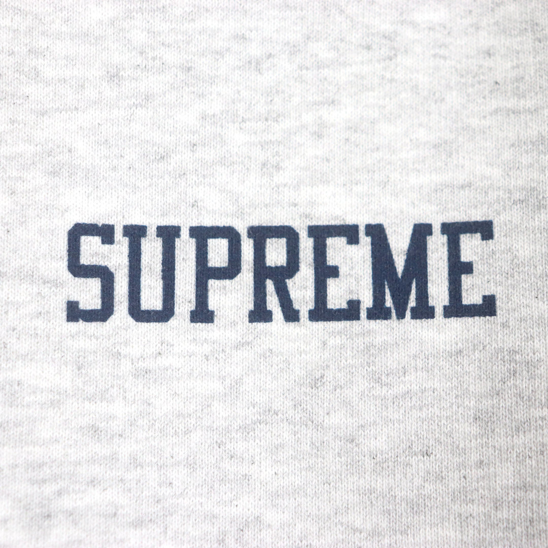 Excellent Supreme hoodie On God Hooded Sweatshist gray cotton mens M