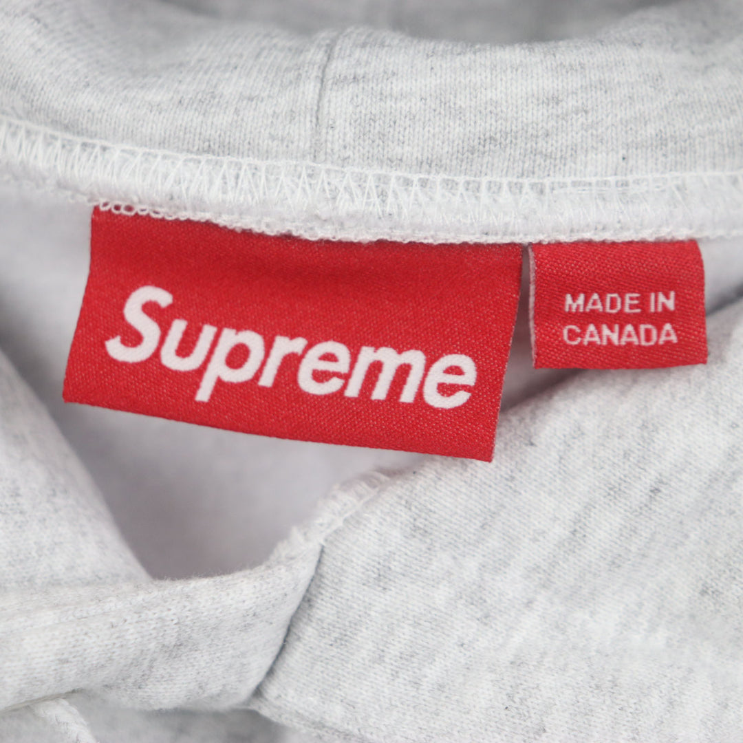 Excellent Supreme hoodie On God Hooded Sweatshist gray cotton mens M