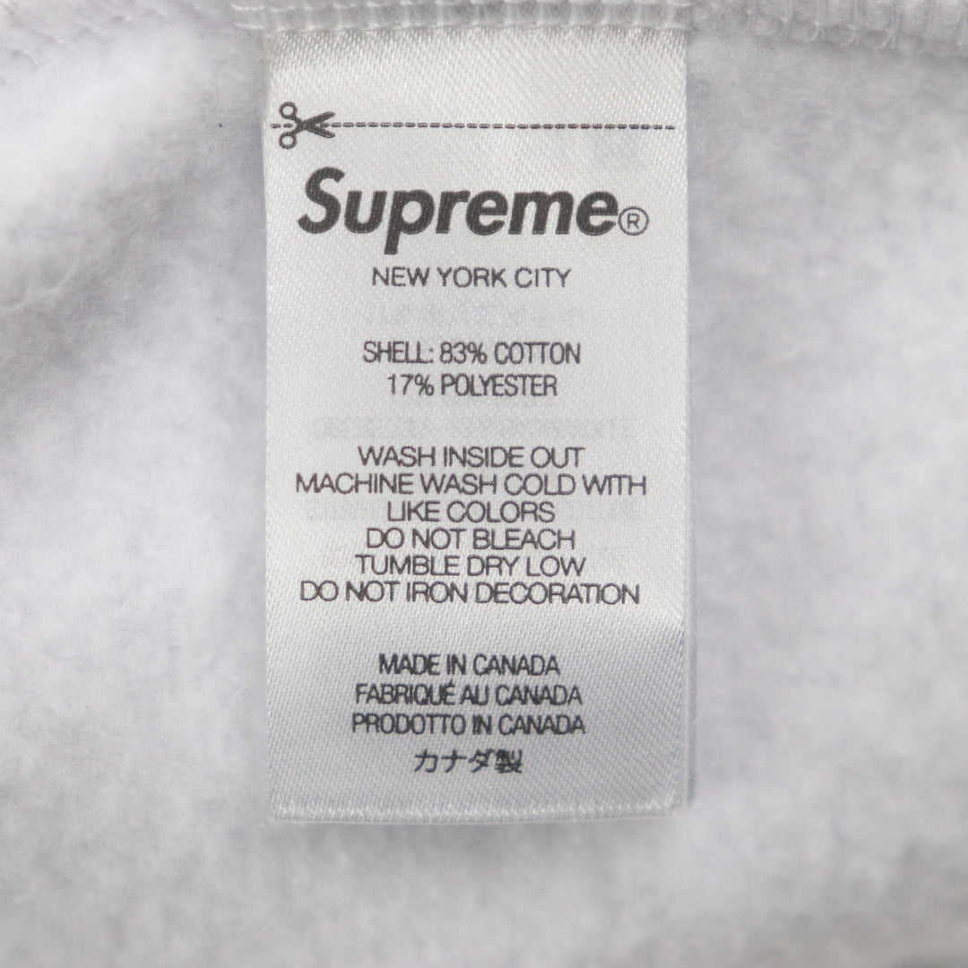 Excellent Supreme hoodie On God Hooded Sweatshist gray cotton mens M
