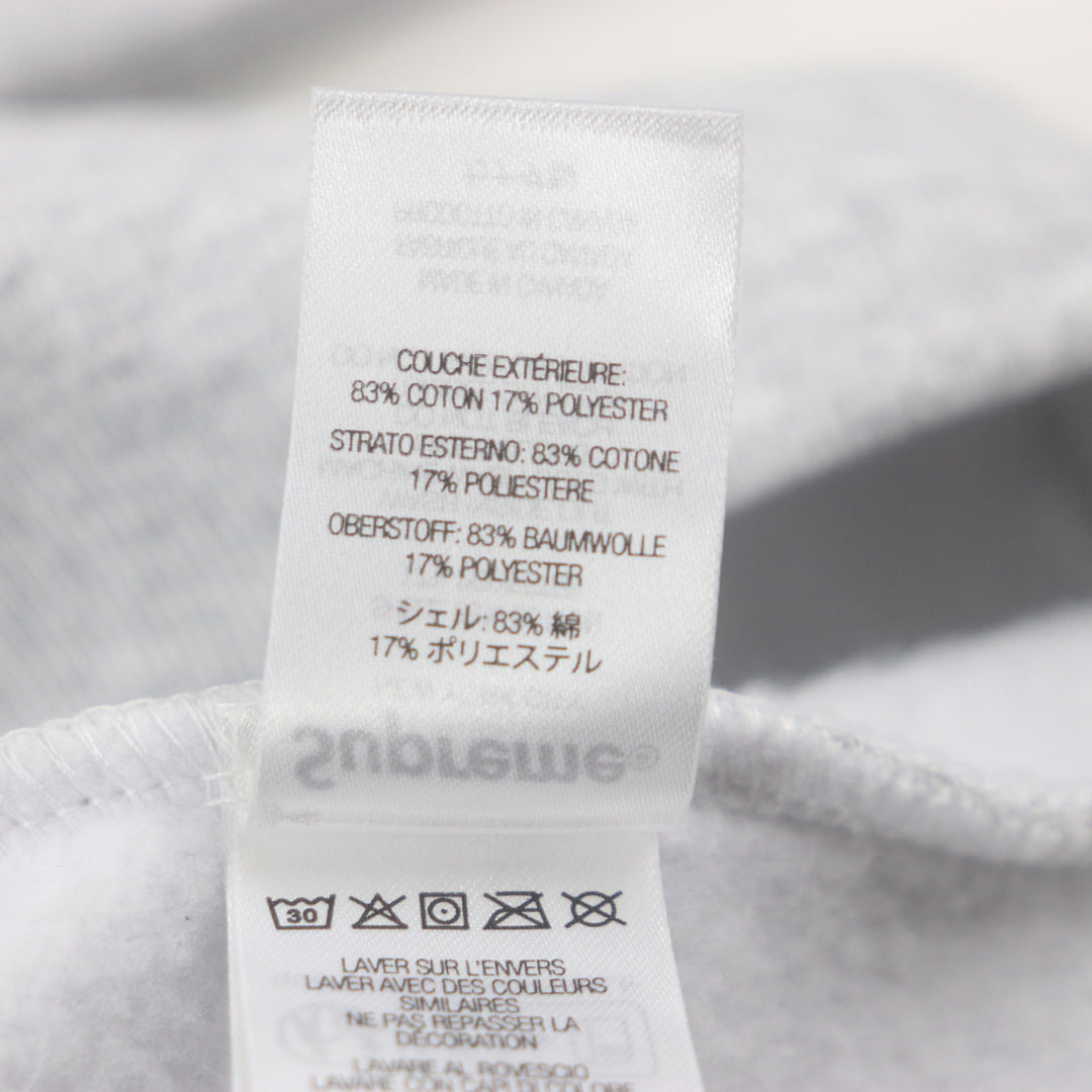 Excellent Supreme hoodie On God Hooded Sweatshist gray cotton mens M