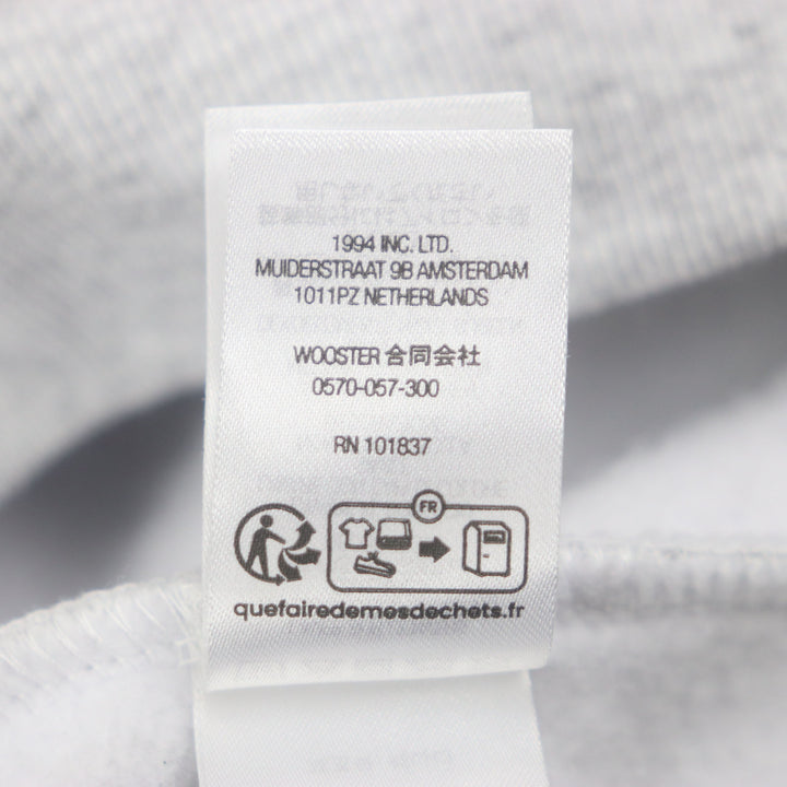 Excellent Supreme hoodie On God Hooded Sweatshist gray cotton mens M