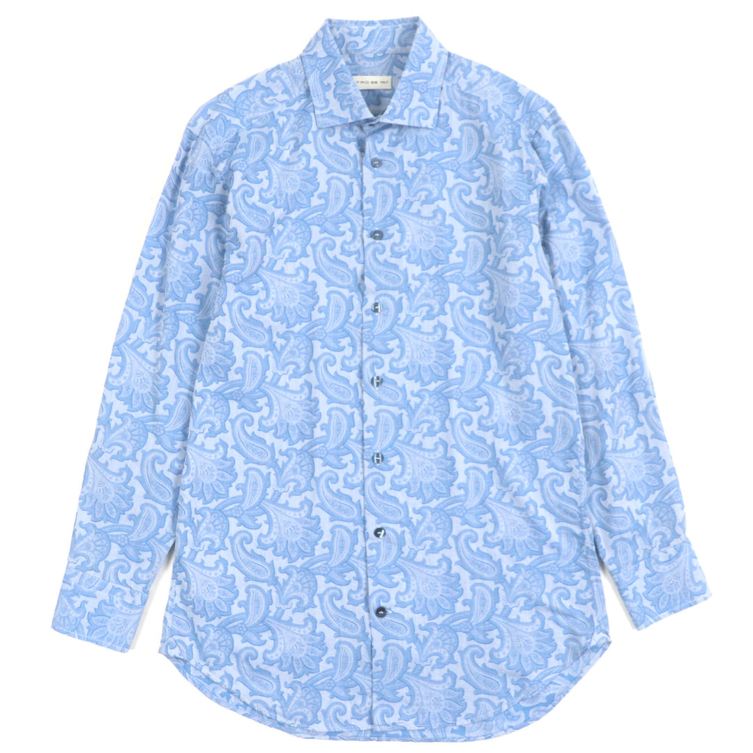 Great ETRO Long sleeve shirt blue cotton mens 39
