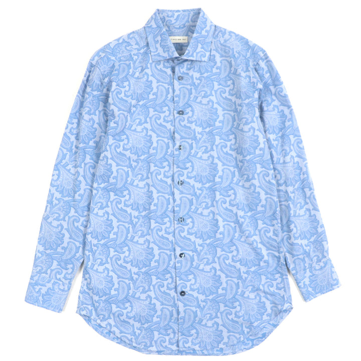 Great ETRO Long sleeve shirt blue cotton mens 39