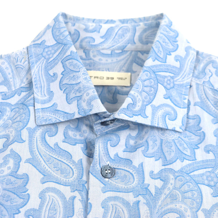 Great ETRO Long sleeve shirt blue cotton mens 39