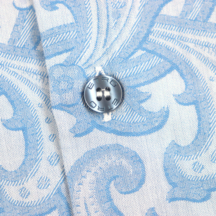 Great ETRO Long sleeve shirt blue cotton mens 39
