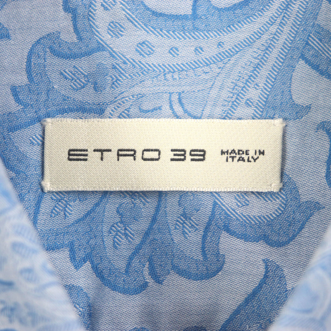 Great ETRO Long sleeve shirt blue cotton mens 39