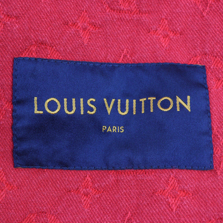 Great LOUIS VUITTON Denim Jacket Red cotton mens 52 1A5PDR