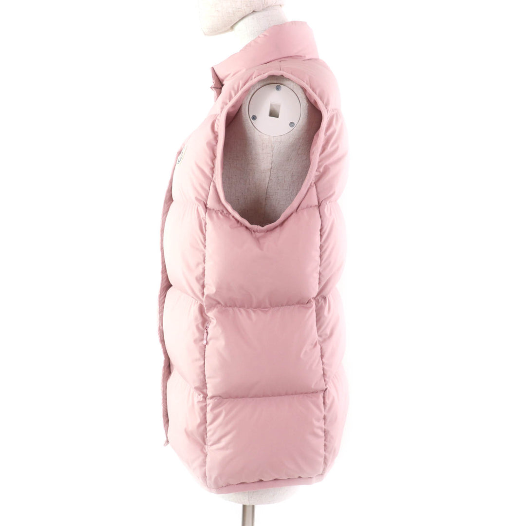 Excellent MONCLER Down vest BADIA With logo patch pink polyester Women 3