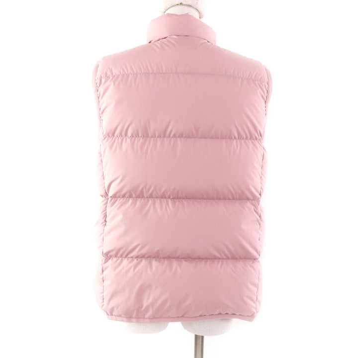 Excellent MONCLER Down vest BADIA With logo patch pink polyester Women 3