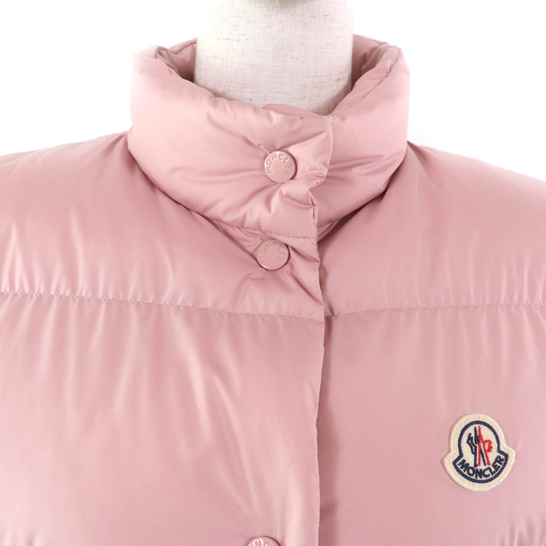 Excellent MONCLER Down vest BADIA With logo patch pink polyester Women 3