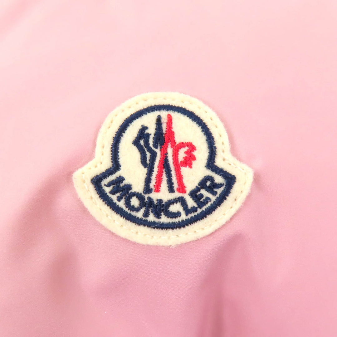 Excellent MONCLER Down vest BADIA With logo patch pink polyester Women 3