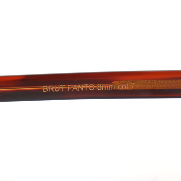 Excellent Lesca Lunetier sunglasses BRUT PANTO 0.3"" Brown acetate mens