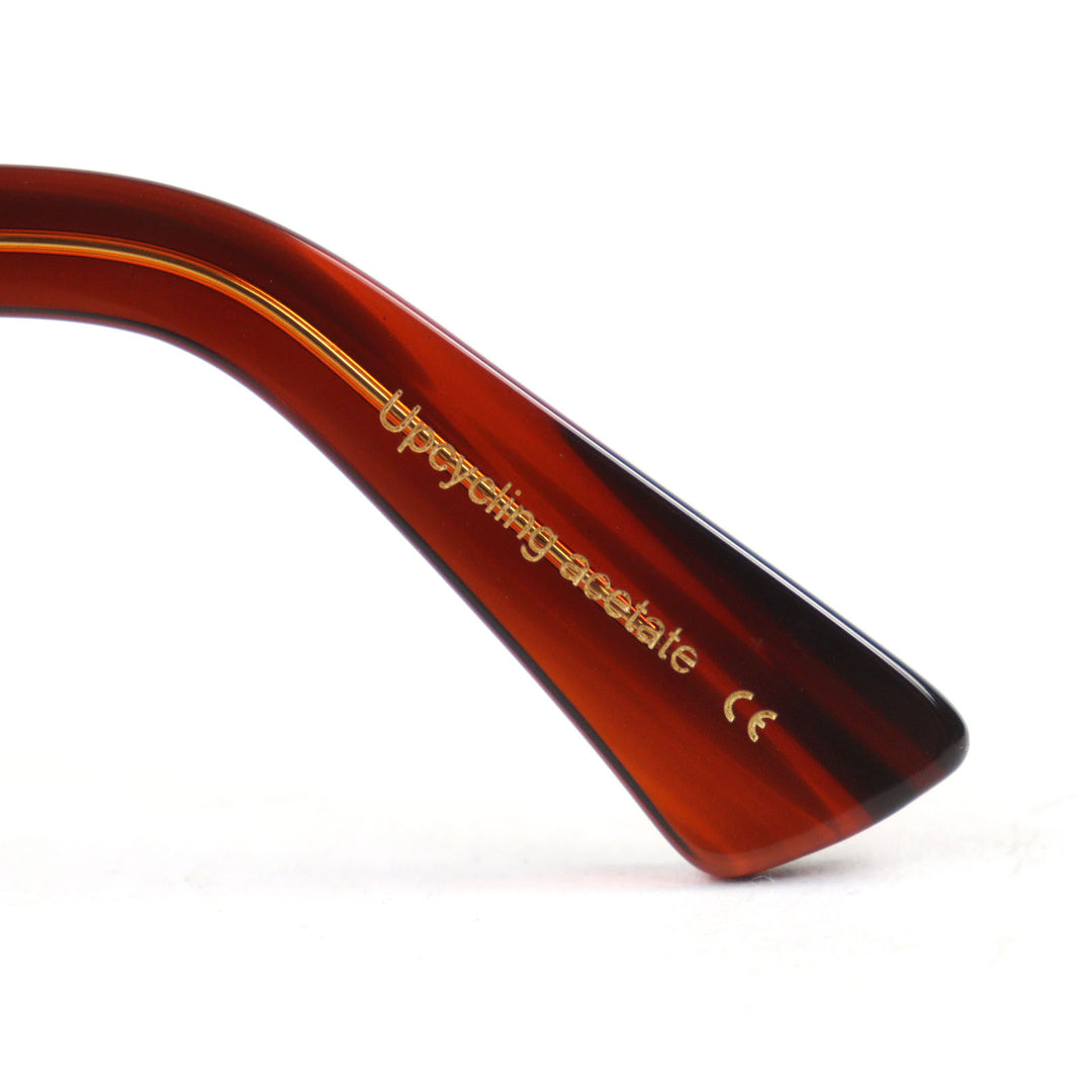 Excellent Lesca Lunetier sunglasses BRUT PANTO 0.3"" Brown acetate mens