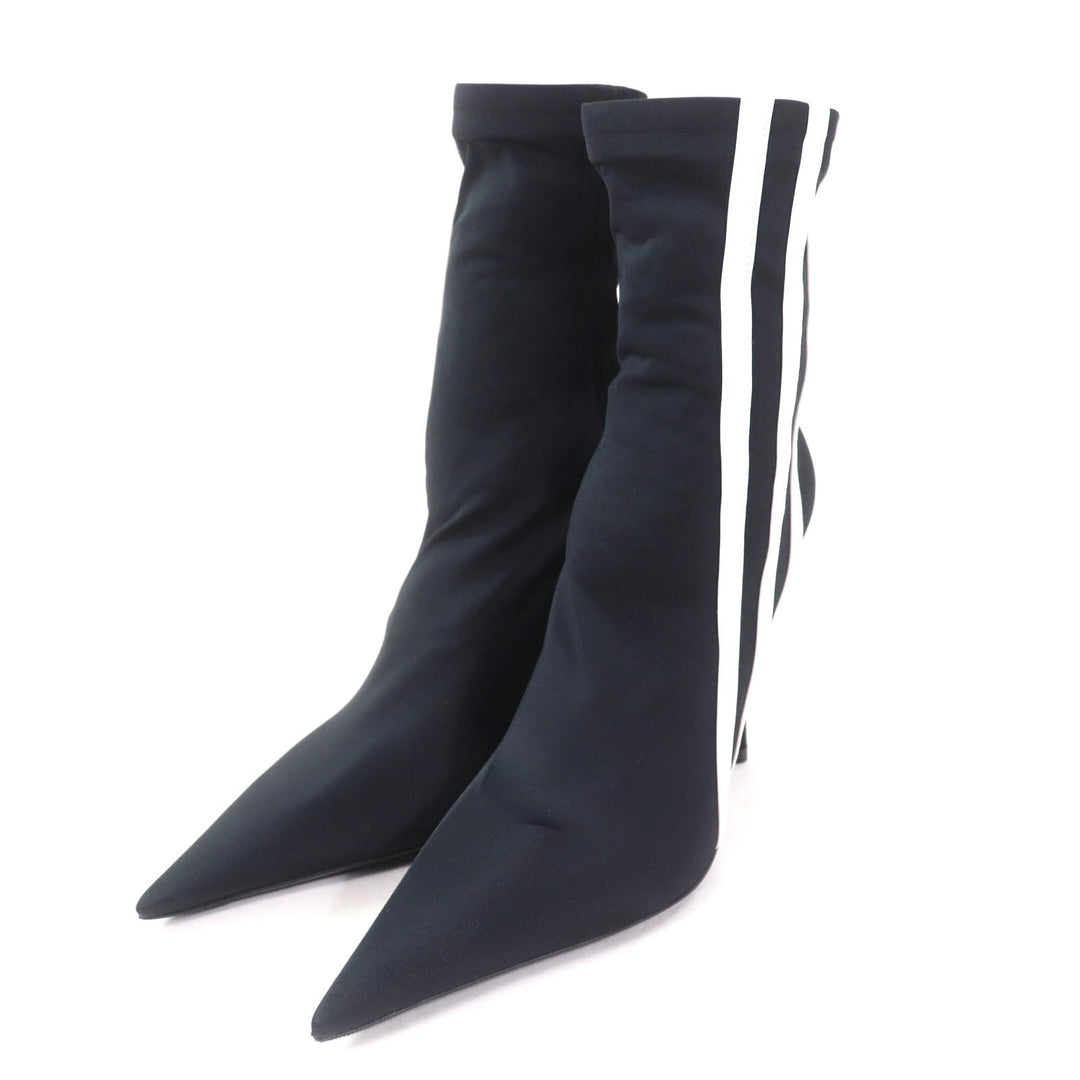 Excellent BALENCIAGA×adidas short boots Black White Women 35