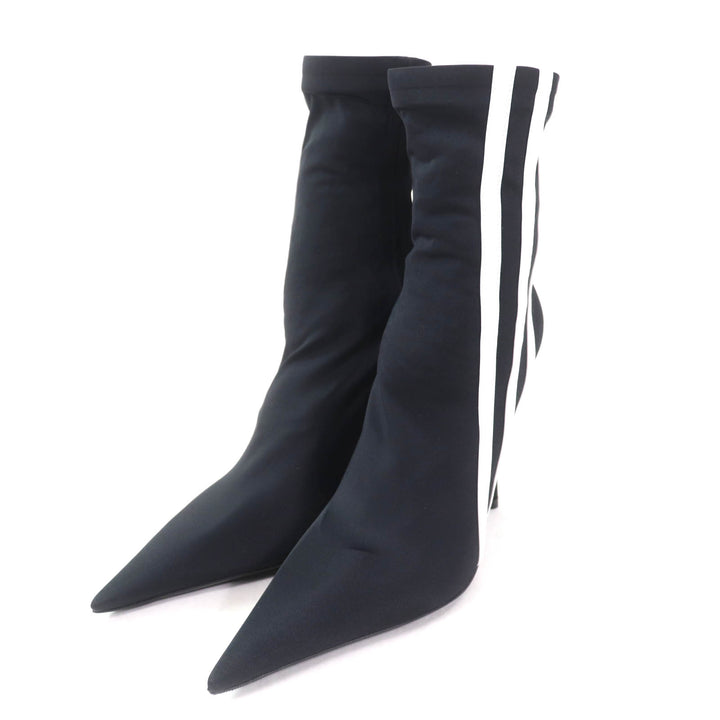 Excellent BALENCIAGA×adidas short boots Black White Women 35