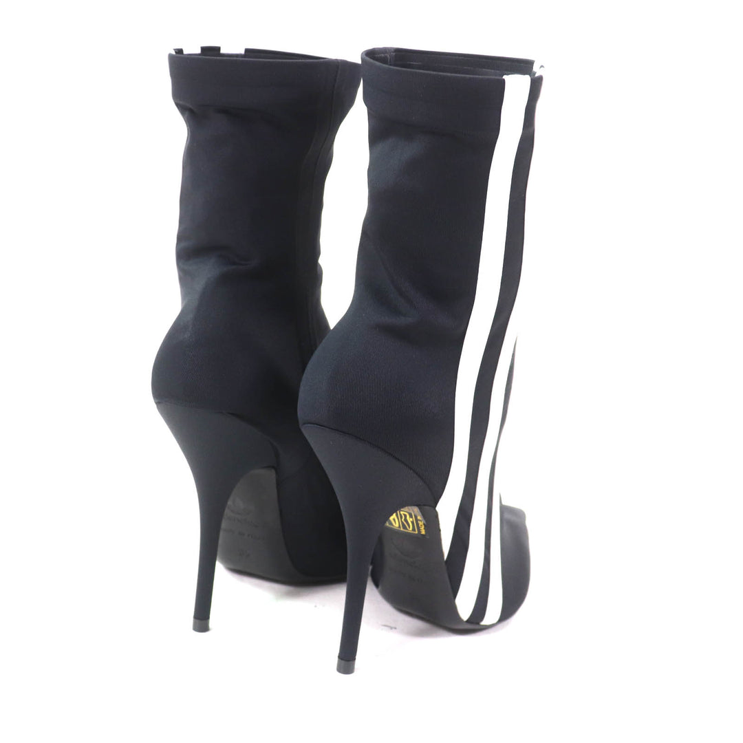 Excellent BALENCIAGA×adidas short boots Black White Women 35