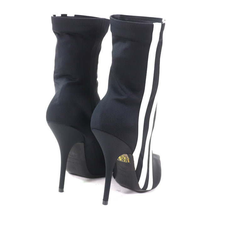 Excellent BALENCIAGA×adidas short boots Black White Women 35