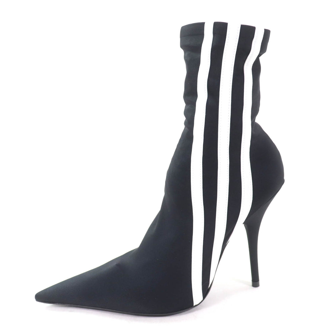 Excellent BALENCIAGA×adidas short boots Black White Women 35