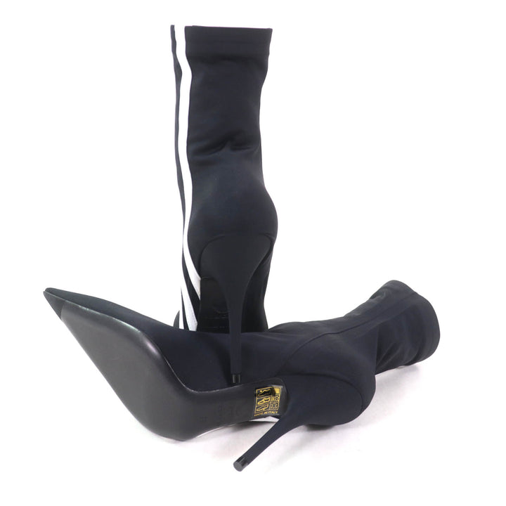 Excellent BALENCIAGA×adidas short boots Black White Women 35