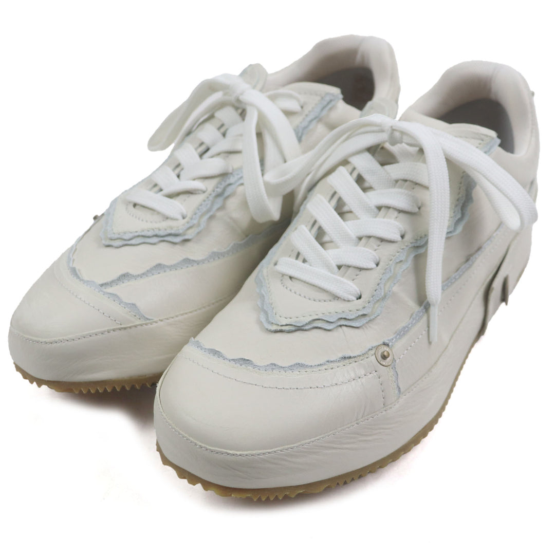 Excellent LOEWE sneakers Deconstructed White light blue leather mens 40 592301