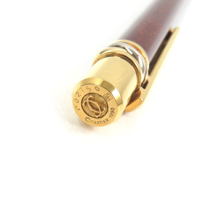 Great Cartier Ballpoint pen Trinity de Cartier Twist type Bordeaux gold mens