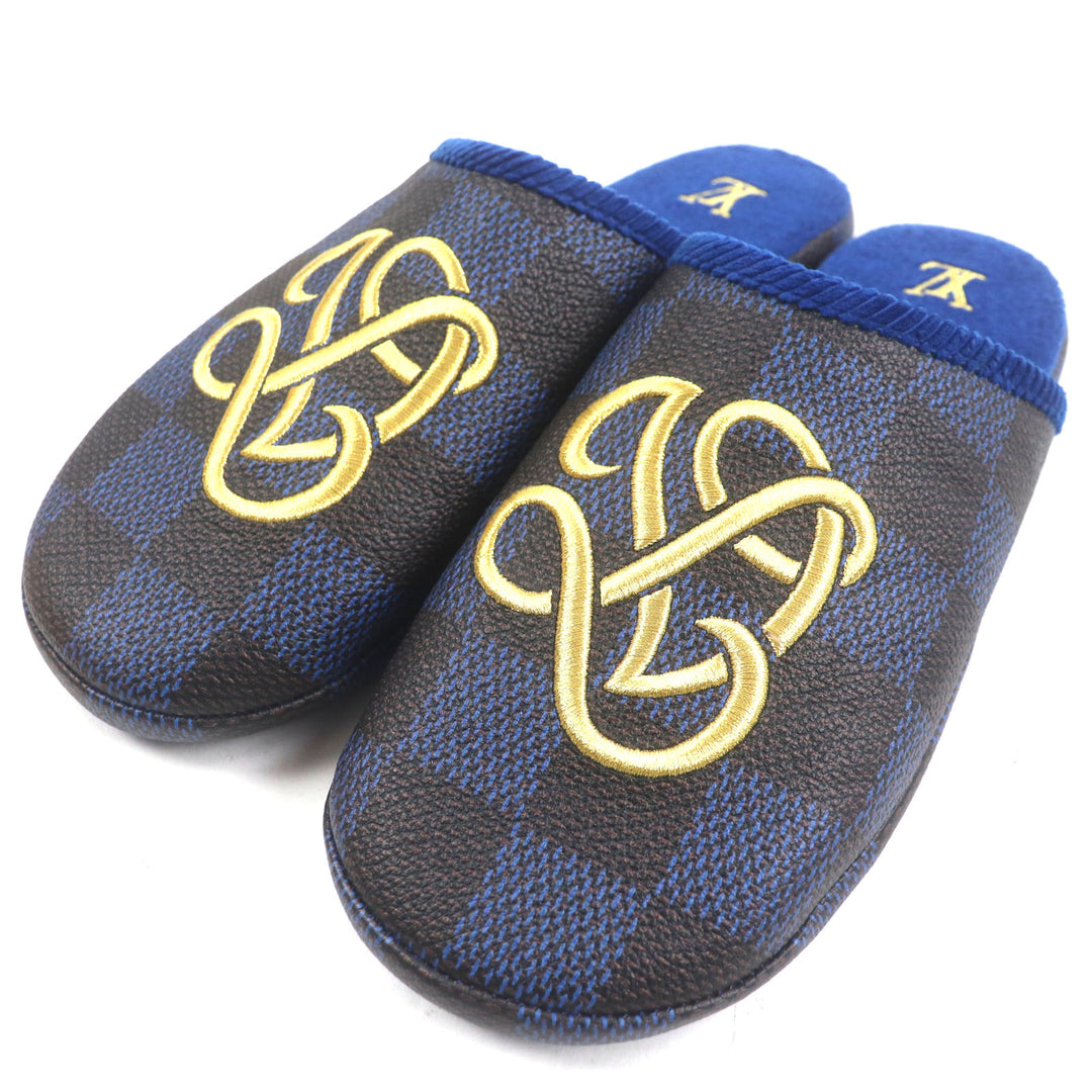 Pristine LOUIS VUITTON Sandals LV Palace Line Mules Grain Calfskin Leather mens9