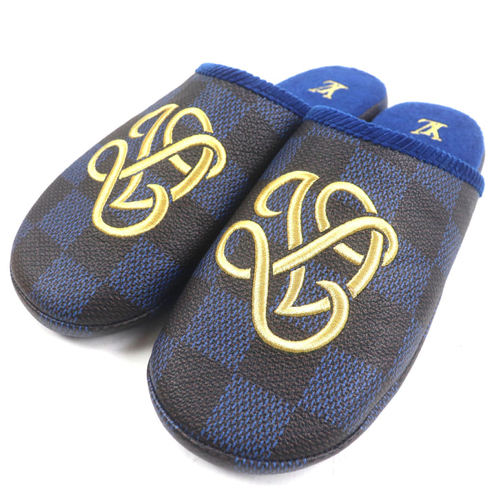 Pristine LOUIS VUITTON Sandals LV Palace Line Mules Grain Calfskin Leather mens9
