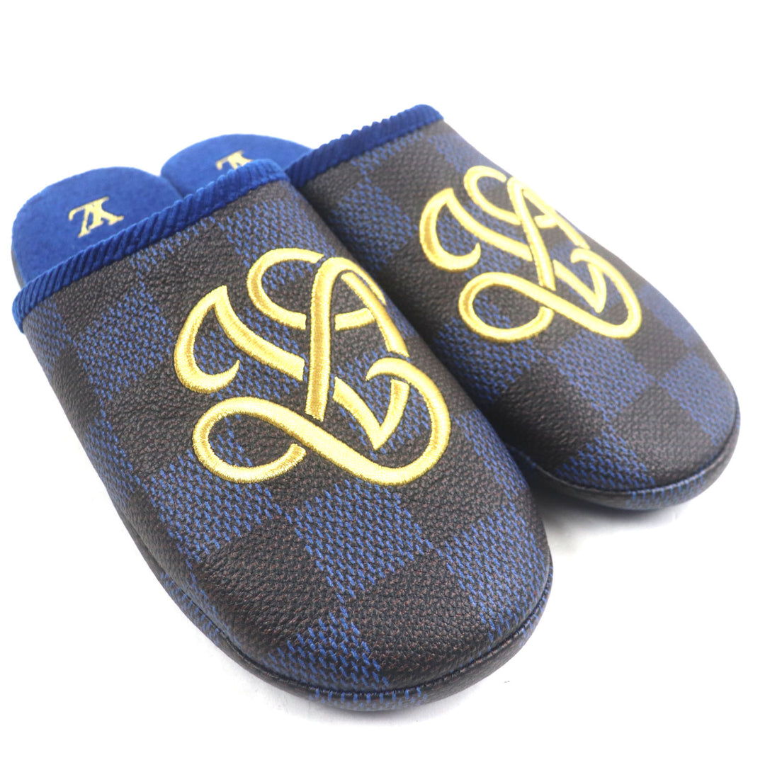 Pristine LOUIS VUITTON Sandals LV Palace Line Mules Grain Calfskin Leather mens9