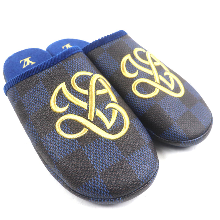 Pristine LOUIS VUITTON Sandals LV Palace Line Mules Grain Calfskin Leather mens9
