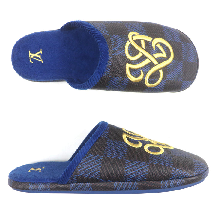 Pristine LOUIS VUITTON Sandals LV Palace Line Mules Grain Calfskin Leather mens9