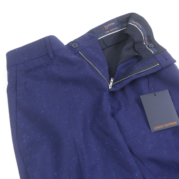 Pristine LOUIS VUITTON Pants Single Slacks Trousers Navy wool mens 36