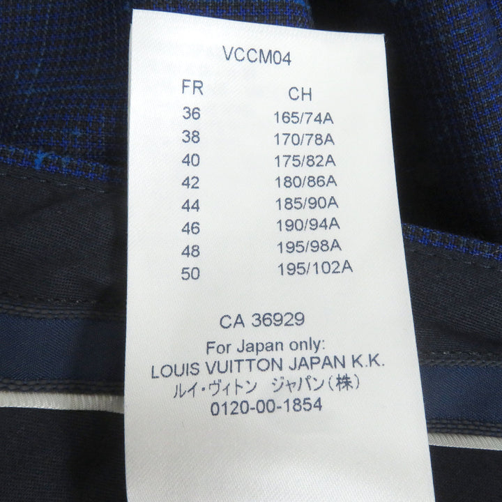 Pristine LOUIS VUITTON Pants Single Slacks Trousers Navy wool mens 36