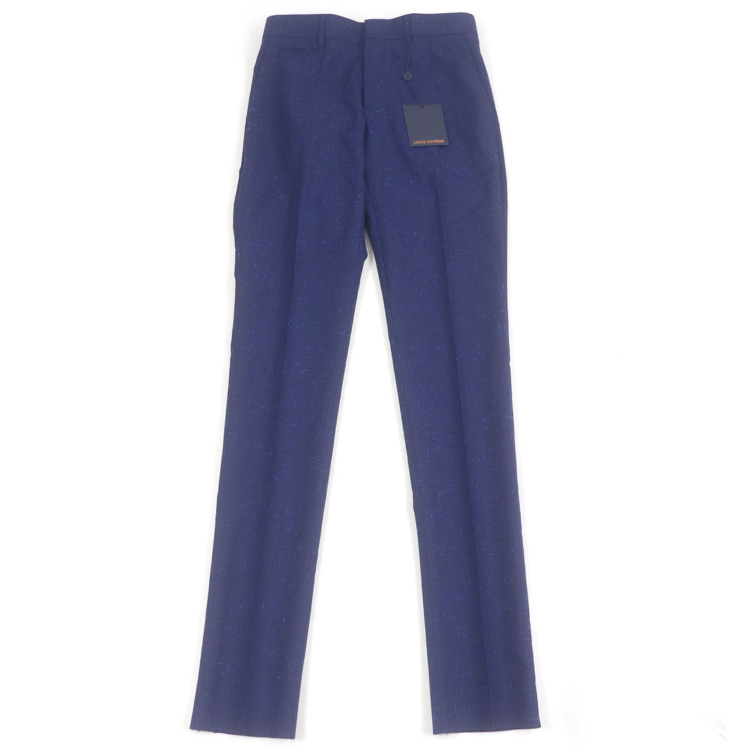 Pristine LOUIS VUITTON Pants Single Slacks Trousers Navy wool mens 36