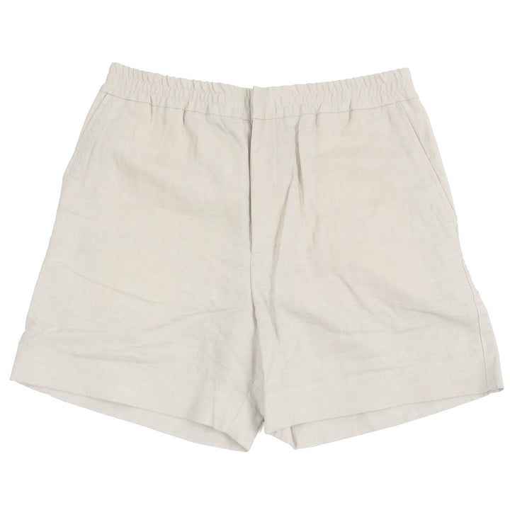 Excellent FENDI Pants logo embroidered short Kinari linen mens 50 FB0779