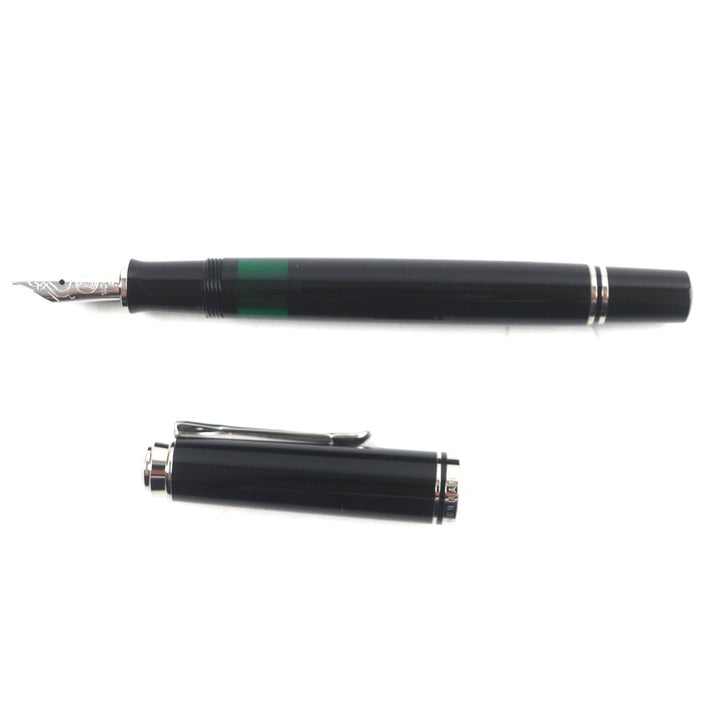 Excellent PERIKAN fountain pen Sovereign Black Silver 14K mens M405