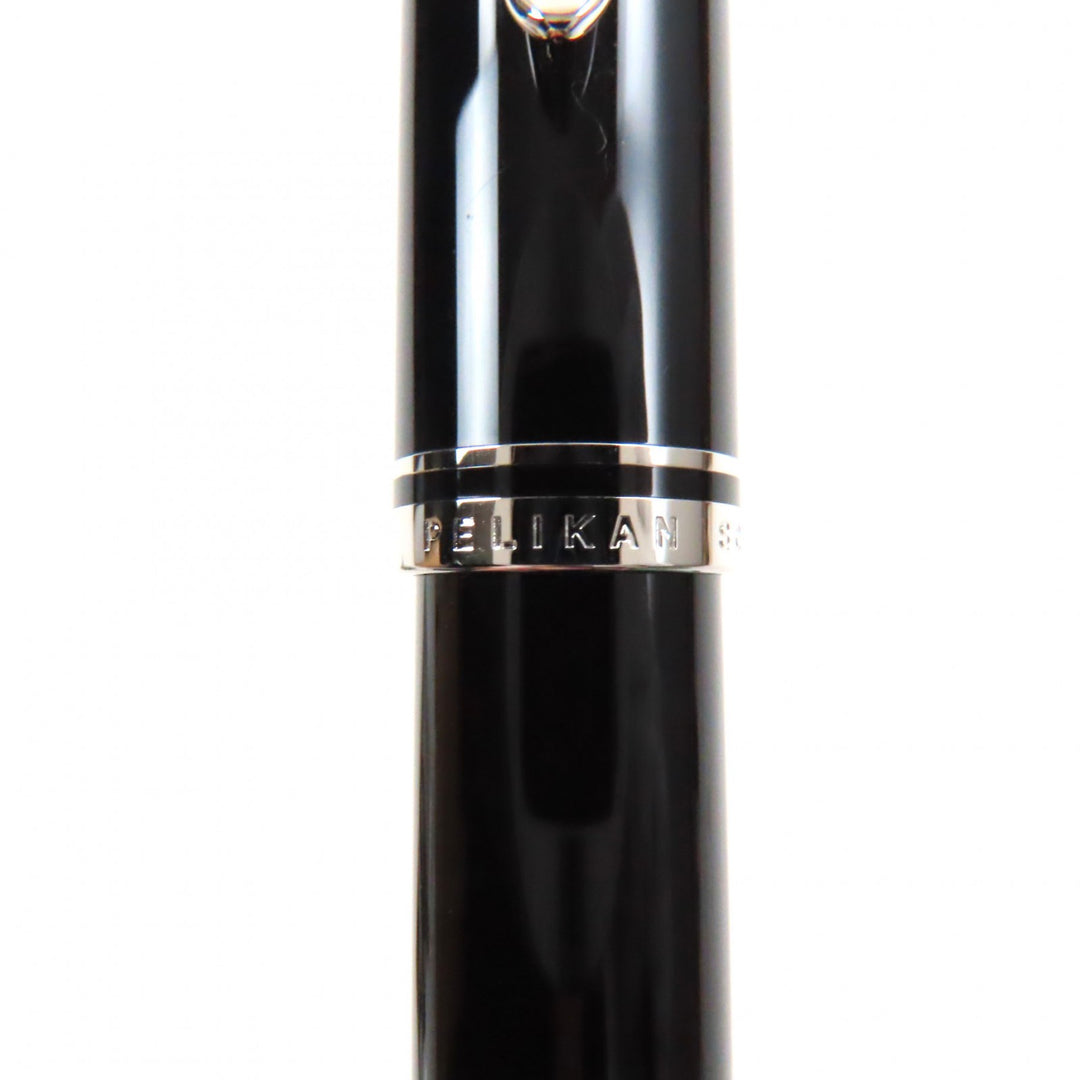 Excellent PERIKAN fountain pen Sovereign Black Silver 14K mens M405