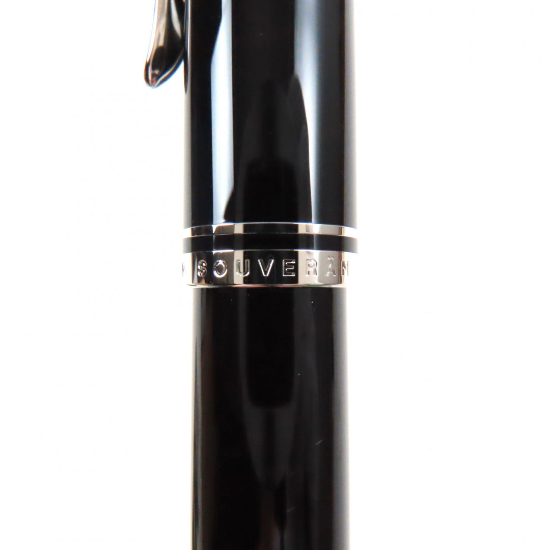 Excellent PERIKAN fountain pen Sovereign Black Silver 14K mens M405