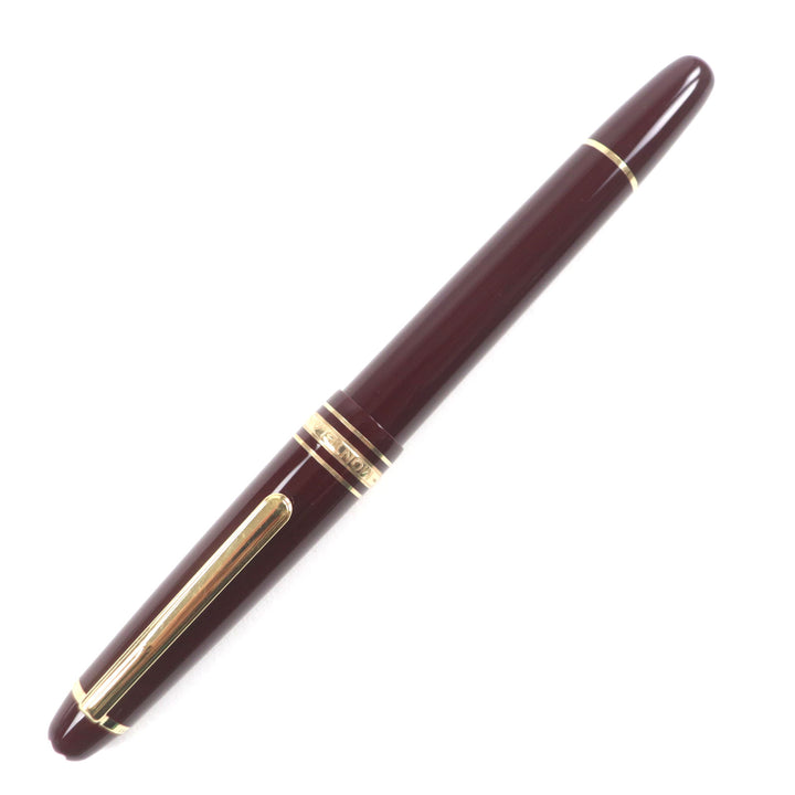 Great MONTBLANC fountain pen Meisterstck Classic white star Bordeaux gold 14K mens