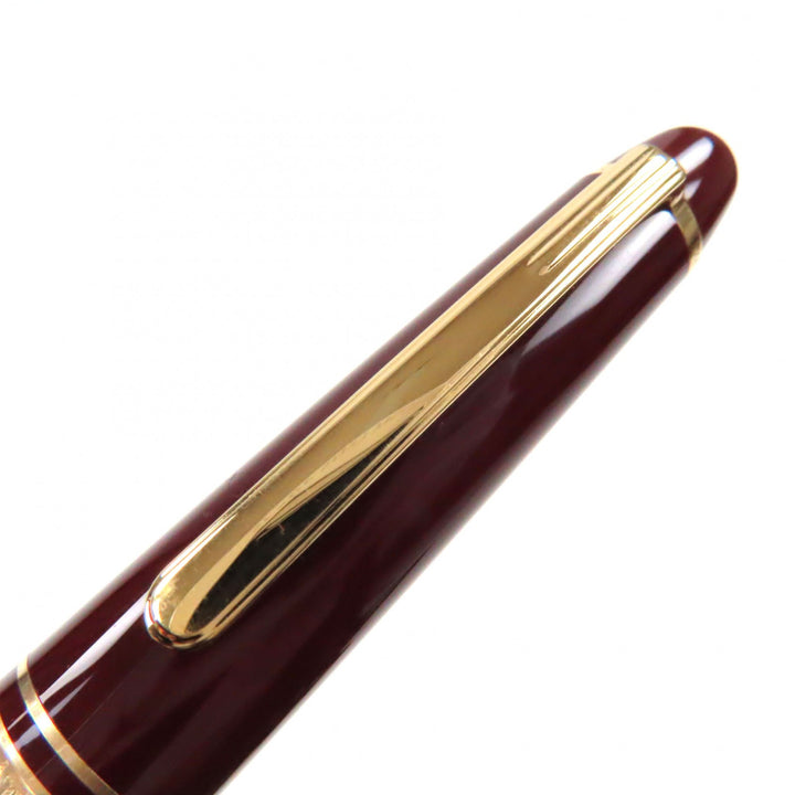 Great MONTBLANC fountain pen Meisterstck Classic white star Bordeaux gold 14K mens